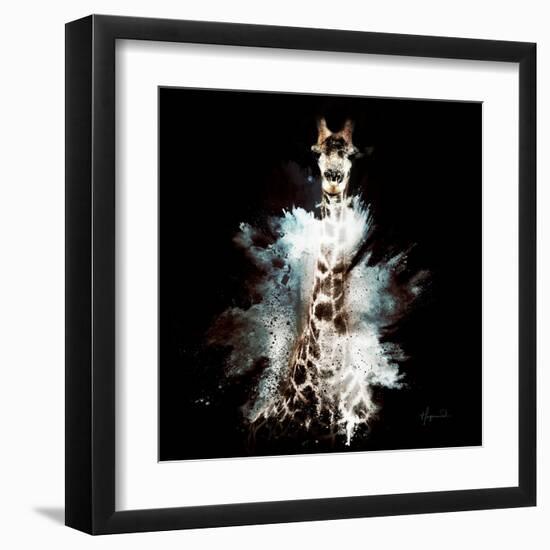 Wild Explosion Square Collection - The Giraffe-Philippe Hugonnard-Framed Art Print