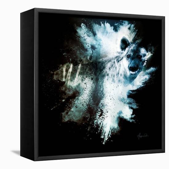 Wild Explosion Square Collection - The Hyena-Philippe Hugonnard-Framed Stretched Canvas