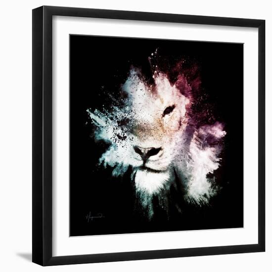 Wild Explosion Square Collection - The Lion-Philippe Hugonnard-Framed Art Print
