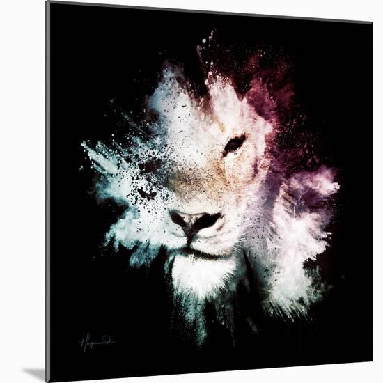 Wild Explosion Square Collection - The Lion-Philippe Hugonnard-Mounted Art Print