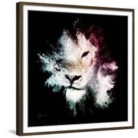 Wild Explosion Square Collection - The Lion-Philippe Hugonnard-Framed Premium Giclee Print