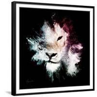 Wild Explosion Square Collection - The Lion-Philippe Hugonnard-Framed Premium Giclee Print