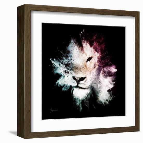 Wild Explosion Square Collection - The Lion-Philippe Hugonnard-Framed Art Print