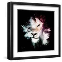 Wild Explosion Square Collection - The Lion-Philippe Hugonnard-Framed Art Print