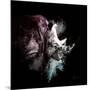 Wild Explosion Square Collection - The Rhino-Philippe Hugonnard-Mounted Art Print