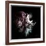 Wild Explosion Square Collection - The Rhino-Philippe Hugonnard-Framed Art Print