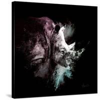 Wild Explosion Square Collection - The Rhino-Philippe Hugonnard-Stretched Canvas