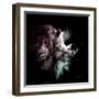 Wild Explosion Square Collection - The Rhino-Philippe Hugonnard-Framed Art Print