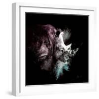 Wild Explosion Square Collection - The Rhino-Philippe Hugonnard-Framed Art Print