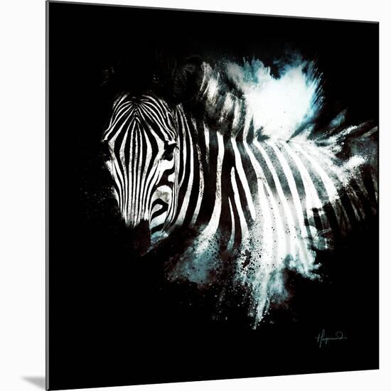 Wild Explosion Square Collection - The Zebra II-Philippe Hugonnard-Mounted Art Print