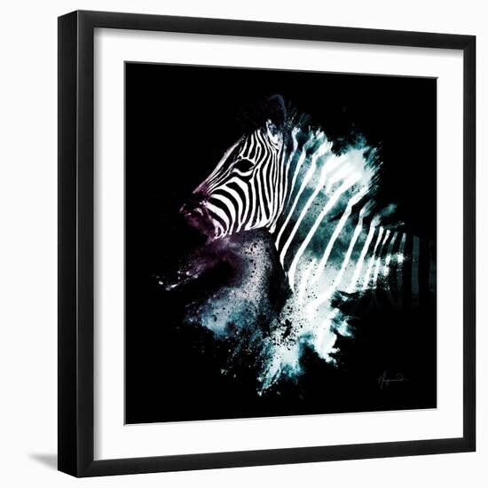 Wild Explosion Square Collection - The Zebra-Philippe Hugonnard-Framed Art Print