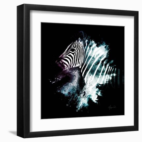 Wild Explosion Square Collection - The Zebra-Philippe Hugonnard-Framed Art Print