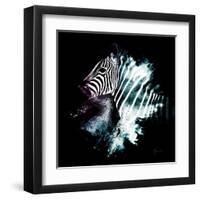 Wild Explosion Square Collection - The Zebra-Philippe Hugonnard-Framed Art Print