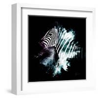 Wild Explosion Square Collection - The Zebra-Philippe Hugonnard-Framed Art Print