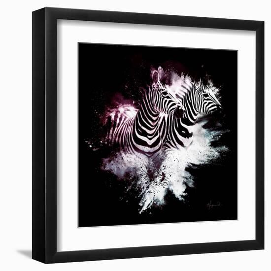 Wild Explosion Square Collection - The Zebras-Philippe Hugonnard-Framed Art Print