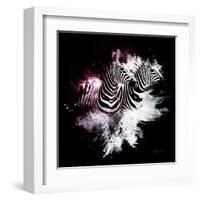Wild Explosion Square Collection - The Zebras-Philippe Hugonnard-Framed Art Print