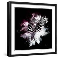 Wild Explosion Square Collection - The Zebras-Philippe Hugonnard-Framed Art Print