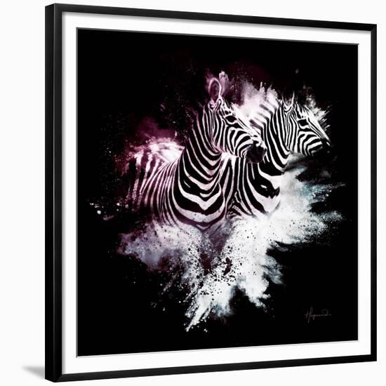 Wild Explosion Square Collection - The Zebras-Philippe Hugonnard-Framed Premium Giclee Print