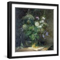 Wild Flowers in a Glass Vase, 1906-Bertha Wegmann-Framed Giclee Print