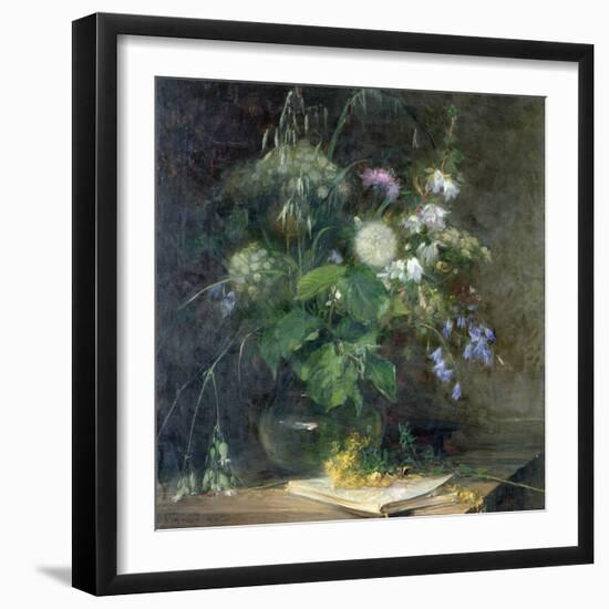 Wild Flowers in a Glass Vase, 1906-Bertha Wegmann-Framed Giclee Print