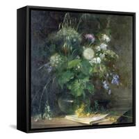 Wild Flowers in a Glass Vase, 1906-Bertha Wegmann-Framed Stretched Canvas