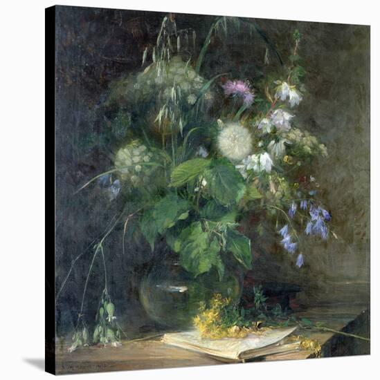 Wild Flowers in a Glass Vase, 1906-Bertha Wegmann-Stretched Canvas