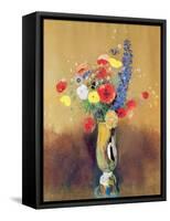 Wild Flowers in a Long-necked Vase, c.1912-Odilon Redon-Framed Stretched Canvas