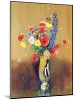 Wild Flowers in a Long-necked Vase, c.1912-Odilon Redon-Mounted Giclee Print