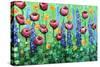 Wild Flowers in Green-Karrie Evenson-Stretched Canvas