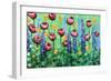 Wild Flowers in Green-Karrie Evenson-Framed Art Print