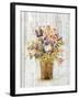 Wild Flowers in Vase II on Barn Board-Cheri Blum-Framed Art Print