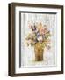 Wild Flowers in Vase II on Barn Board-Cheri Blum-Framed Art Print