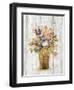 Wild Flowers in Vase II on Barn Board-Cheri Blum-Framed Art Print