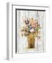 Wild Flowers in Vase II on Barn Board-Cheri Blum-Framed Art Print