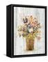 Wild Flowers in Vase II on Barn Board-Cheri Blum-Framed Stretched Canvas