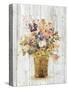 Wild Flowers in Vase II on Barn Board-Cheri Blum-Stretched Canvas