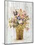 Wild Flowers in Vase II on Barn Board-Cheri Blum-Mounted Art Print