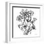 Wild Flowers Line I-Farida Zaman-Framed Art Print