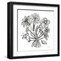 Wild Flowers Line II-Farida Zaman-Framed Art Print