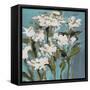 Wild Flowers on Blue I-Jane Slivka-Framed Stretched Canvas