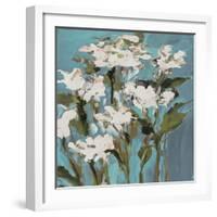 Wild Flowers on Blue I-Jane Slivka-Framed Art Print