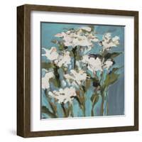 Wild Flowers on Blue I-Jane Slivka-Framed Art Print