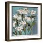 Wild Flowers on Blue I-Jane Slivka-Framed Art Print