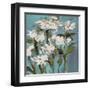 Wild Flowers on Blue I-Jane Slivka-Framed Art Print