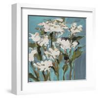 Wild Flowers on Blue I-Jane Slivka-Framed Art Print