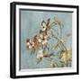 Wild Flowers on Blue II-Lanie Loreth-Framed Art Print