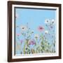 Wild Flowers on Cerulean I-Sandra Iafrate-Framed Art Print