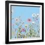 Wild Flowers on Cerulean I-Sandra Iafrate-Framed Art Print