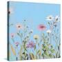 Wild Flowers on Cerulean I-Sandra Iafrate-Stretched Canvas