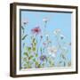 Wild Flowers on Cerulean II-Sandra Iafrate-Framed Art Print